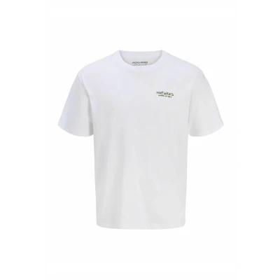 Afbeelding van Jack &amp; Jones Rundhalsausschnitt Tshirt print, Heren, Maat: Small, Bright white