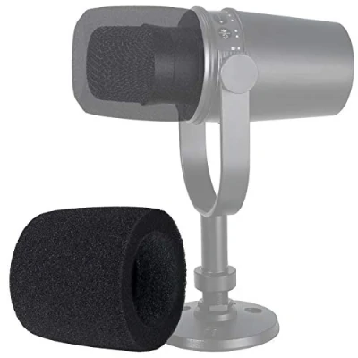 Afbeelding van YOUSHARES MV7 Pop Filter Mic Foam Cover Voorruit Compatibel met Podcast Microfoon om Plosives te blokkeren