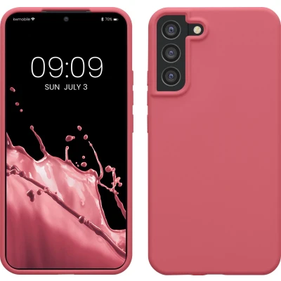 Afbeelding van kwmobile telefoonhoesje geschikt voor Samsung Galaxy S22 Plus Hoesje met siliconen coating Smartphone case in zoetroze