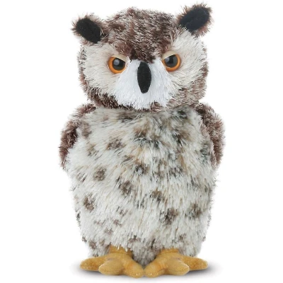 Afbeelding van Aurora Knuffeluil Mini Flopsie Osmond 20 Cm Bruin/wit