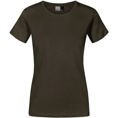 Afbeelding van Damesshirt &#039;Premium T&#039; met ronde hals Khaki L