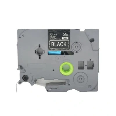 Afbeelding van BROVACS 1 Pack Wit op Zwart Gelamineerde Label Tape Compatibel voor Brother P Touch Printer TZ 315 TZe 6mm 1/4&quot; OPA4315