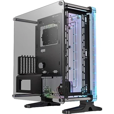Afbeelding van Thermaltake DistroCase™ 350P Tower PC behuizing Zwart Zijvenster, Geschikt voor AIO waterkoeling