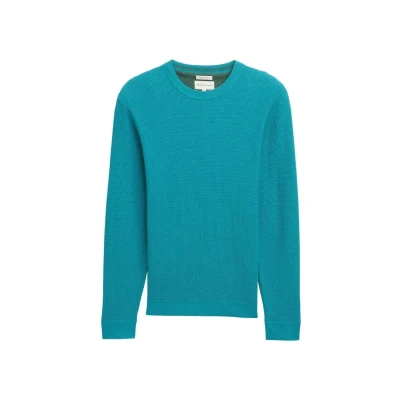 Afbeelding van TOM Tailor Strukturierter Rundhals Trui, Heren, Maat: Small, Turquoise blue melange