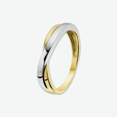 Afbeelding van Bicolor Gouden Ring 4205399 18.50 mm (58)