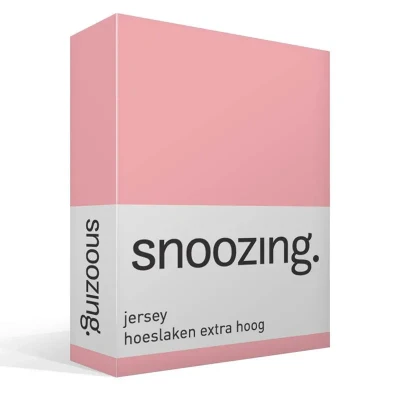 Afbeelding van Snoozing Jersey Hoeslaken Extra Hoog 100% gebreide katoen 80/90x200 cm Roze