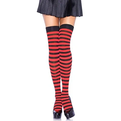 Afbeelding van LEG AVENUE Herren Striped Strumpfhose, Schwarz, Einheitsgröße Große Größen EU