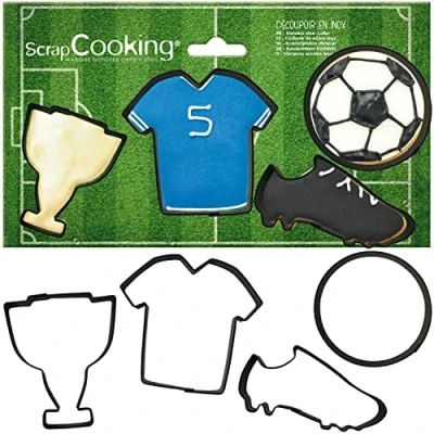 Afbeelding van Scrapcooking Koekjesuitsteker Voetbal Set/4
