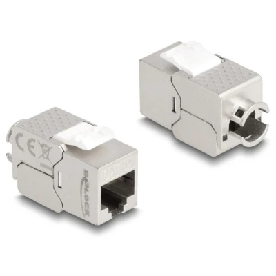 Afbeelding van Delock Keystone Modul RJ45 Buchse zu LSA Cat.6A Slim werkzeugfrei HQ