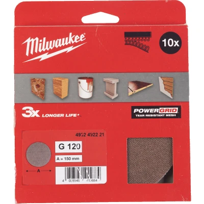 Afbeelding van Milwaukee Accessoires Schuurgaas PG Mesh 150 HL G120 10 stuks 4932492221