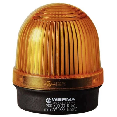 Afbeelding van Werma Signaltechnik Signaallamp 200.300.00 Geel Continulicht 12 V/AC, V/DC, 24 48