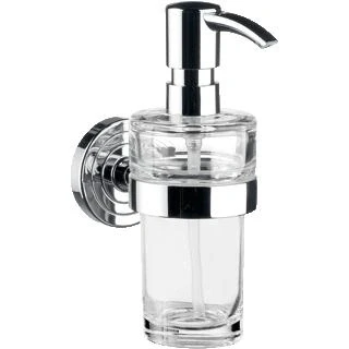 Afbeelding van EMCO Polo houder voor zeepdispenser, elegant vervangend glas vloeibare zeep van helder kristalglas, hoogwaardige de zeepdispenser uit serie