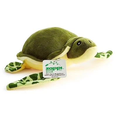 Afbeelding van Zappi Co 100% Gerecyclede Knuffel Groene Zeeschildpad Speelgoed (30cm Breedte) Gevuld Zacht Knuffeldierencollectie Eco Vriendelijk Voor Pasgeboren kind Eerste