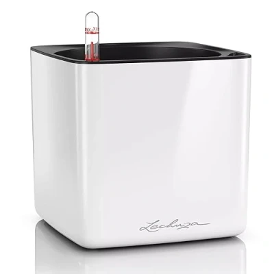 Afbeelding van Lechuza Cube Glossy 16 Wit hoogglans