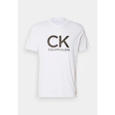 Afbeelding van Calvin Klein Jeans Graphic TEE Tshirt print, Heren, Maat: XS, Brilliant white
