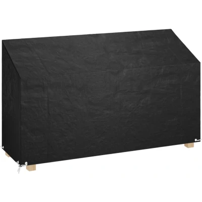 Afbeelding van vidaXL Tuinbankhoes met 8 oogjes 210x70x70/88 cm polyetheen