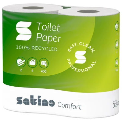 Afbeelding van Satino Comfort 062480 recycled tissue 2 laags 40 rollen x 400 vel