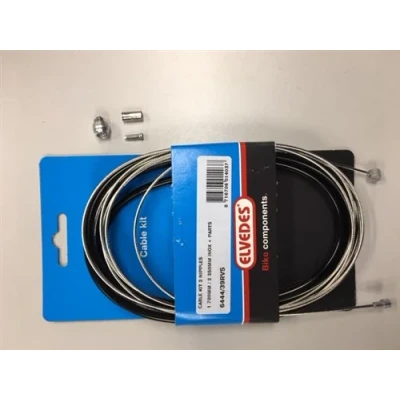 Afbeelding van Elvedes Kabel uni 2 nippels 2.35m rvs zwart 6444/39rvs