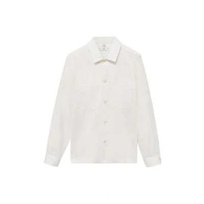 Afbeelding van Mango WITH Pockets Overhemd, Heren, Maat: Small, Ecru