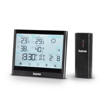 Afbeelding van Hama Weerstation Full Touch Zwart