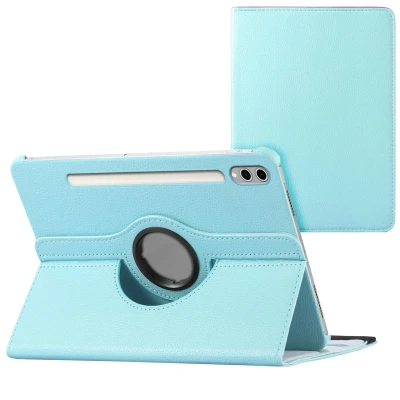 Afbeelding van Samsung Galaxy Tab S9 Plus Hoes: iMoshion 360 Draaibare Bookcase Turquoise Kunstleder Tablet Hoezen