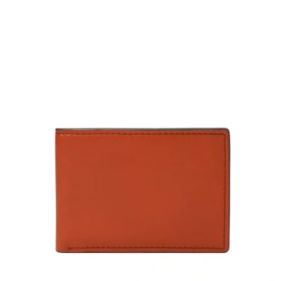 Afbeelding van Fossil Bifold portemonnee voor heren Steven plat leer, ML4396836, oranje, 11.43 cm L x 1.27 W 7.62 H, Casual