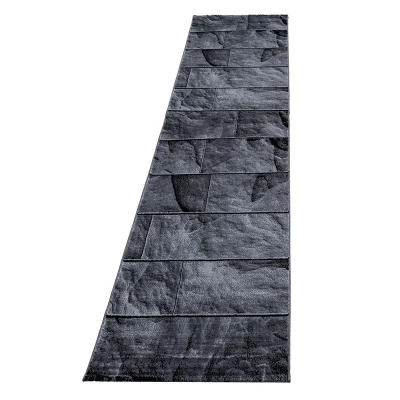 Afbeelding van Moderne loper Jena Zwart 9250 80x300cm Adana Carpets