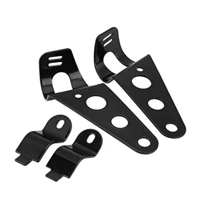 Afbeelding van koplamphouder 2 stuks motorfiets vork Racer 28mm 34mm roestvrij staal (zwart)
