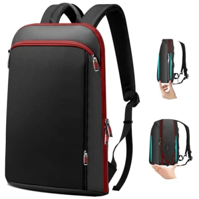 Afbeelding van ZINZ 15.6 inch Slank Uitbreidbaar Laptop Rugzak met USB oplaadaansluiting, Anti Diefstal Reis werk voor heren dames,B01RD01