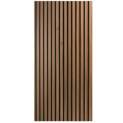 Afbeelding van Art3d Akoestische panelen voor wand en plafond, 4 houten lamellen, geluidsabsorberend 3D paneel met houtafwerking, walnoot, 2,88㎡