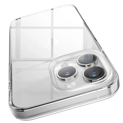 Afbeelding van elago Hybride Transparante Hoesje Compatibel met iPhone 15 Pro Max Case, Crystal Clear, PC + TPU Technologie, US Military Grade Drop Protection, Verminderde Vergeling (Transparant)
