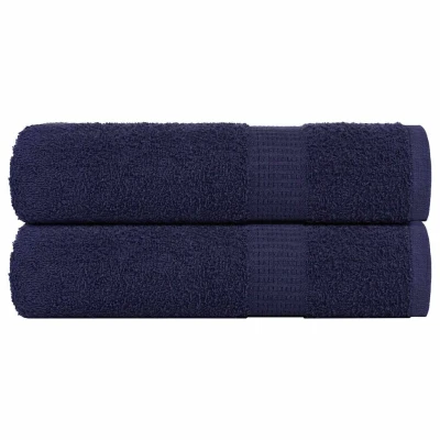 Afbeelding van vidaXL Douchehanddoeken 2 st 70x140cm 360 g/m² 100% katoen marineblauw