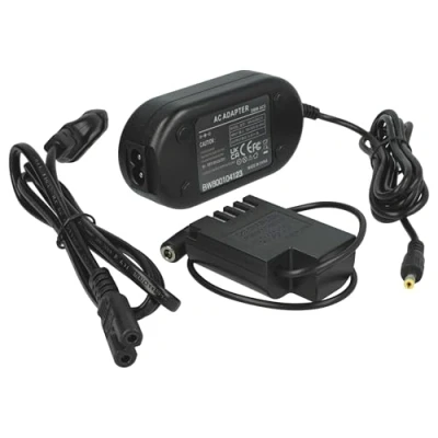Afbeelding van vhbw Camera voeding, netsnoer compatibel met Panasonic Lumix DMC GH4, GH4R camera, digitale DSLR voeding + DC koppeling, 2 m