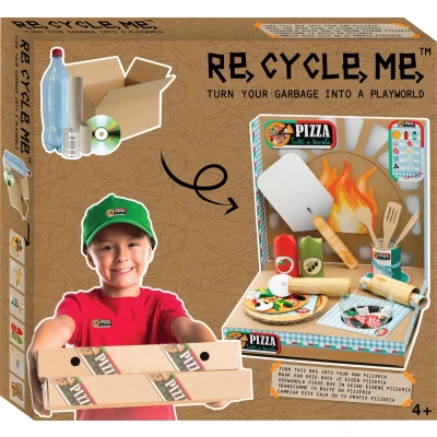 Afbeelding van Re cycle me Playworld Pizzeria Maak je Eigen van Gerecycled Materiaal