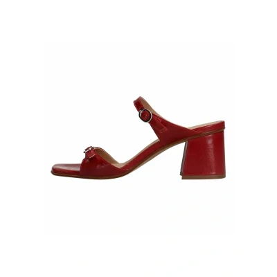 Afbeelding van Sacha Rode Dames Sandalen Met Hakken (Maat 41, Leer)