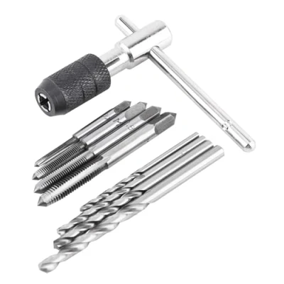 Afbeelding van 9 Stks/Set Schroef Taps, Abrasifs &amp; Twist Boor Bits Threading Tapping Hand Tool Kit Machine Schroefdraad Metrisch Plug