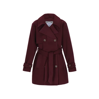 Afbeelding van Dreimaster Halflange jas, Dames, Maat: 38, Burgundy