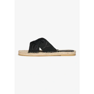 Afbeelding van Superdry Vrouwen Espadrille Slippers met Gekruiste Bandjes Zwart Grootte: 39