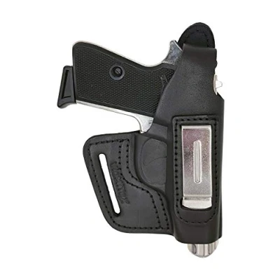 Afbeelding van VlaMiTex IWB 5 Lederen Holster voor Walther PP Manurhin Zwart