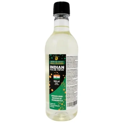 Afbeelding van Soda concentraat zonder suiker, indiaans tonicconcentraat, 500 ml fles voor 12,5 l drank, aspartaamvrij, caloriearm, nasmaak, exclusief alle bruiswatertoestellen