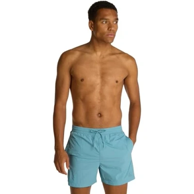 Afbeelding van Calvin Klein Swimwear Medium Drawstring Zwemshorts, Heren, Maat: Small, Adriatic blue