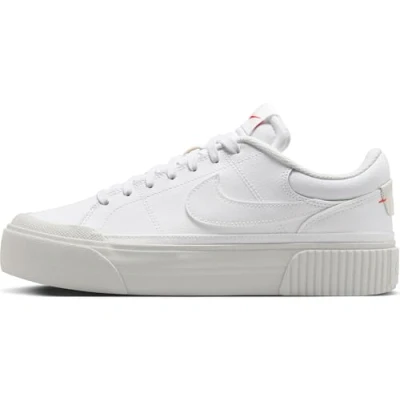 Afbeelding van Nike Court Legacy Lift damessneakers, wit Photon Dust Picante Red, maat 42, wit/rood (White Red), 42 EU