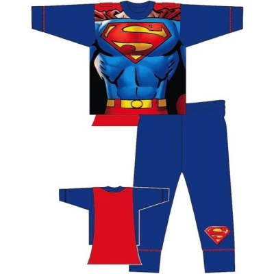Afbeelding van Superman pyjama met cape rood / blauw Super Man pyama maat 98
