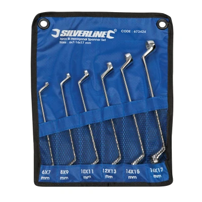 Afbeelding van Silverline 6 delige offset ringsleutel set 17 mm