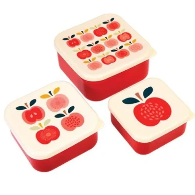 Afbeelding van Rex london snackdoosjes vintage apples 3st