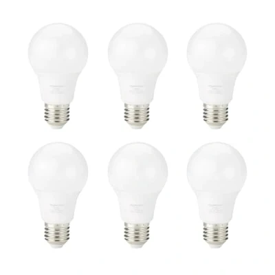 Afbeelding van Amazon Basics Ledlamp met Edison schroefdraad (E27), 8 W (gelijk aan 60 W), koud wit, niet dimbaar, 6 stuks