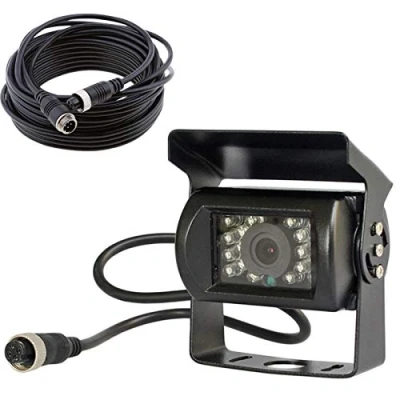 Afbeelding van 12V 24V 4Pin Bus Truck Trailer Zware 18 IR LEDs Nachtzicht Waterdichte Omkeren Backup Achteruitrijcamera met 15 M Kabel