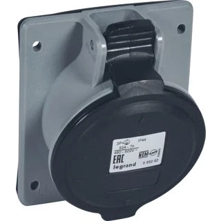 Afbeelding van LEGRAND CEE INBOUW CONTACTDOOS 500V 32A 3P+A IP44 P17 TEMPRA PRO