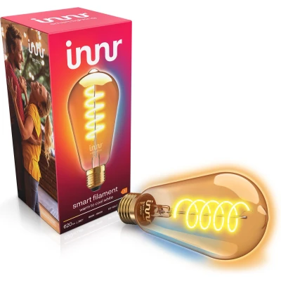 Afbeelding van Innr Smart Lamp E27 Vintage Filament Edison LED werkt met Philips Hue*, Homey en Home Assistant Slimme Verlichting Warmwit tot Koelwit Licht 1800 6500K Zigbee Dimbaar