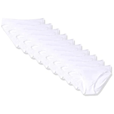 Afbeelding van Amazon Essentials Women&#039;s Katoenen onderbroek in bikinimodel (verkrijgbaar grote maten), Pack of 10, Wit, 46